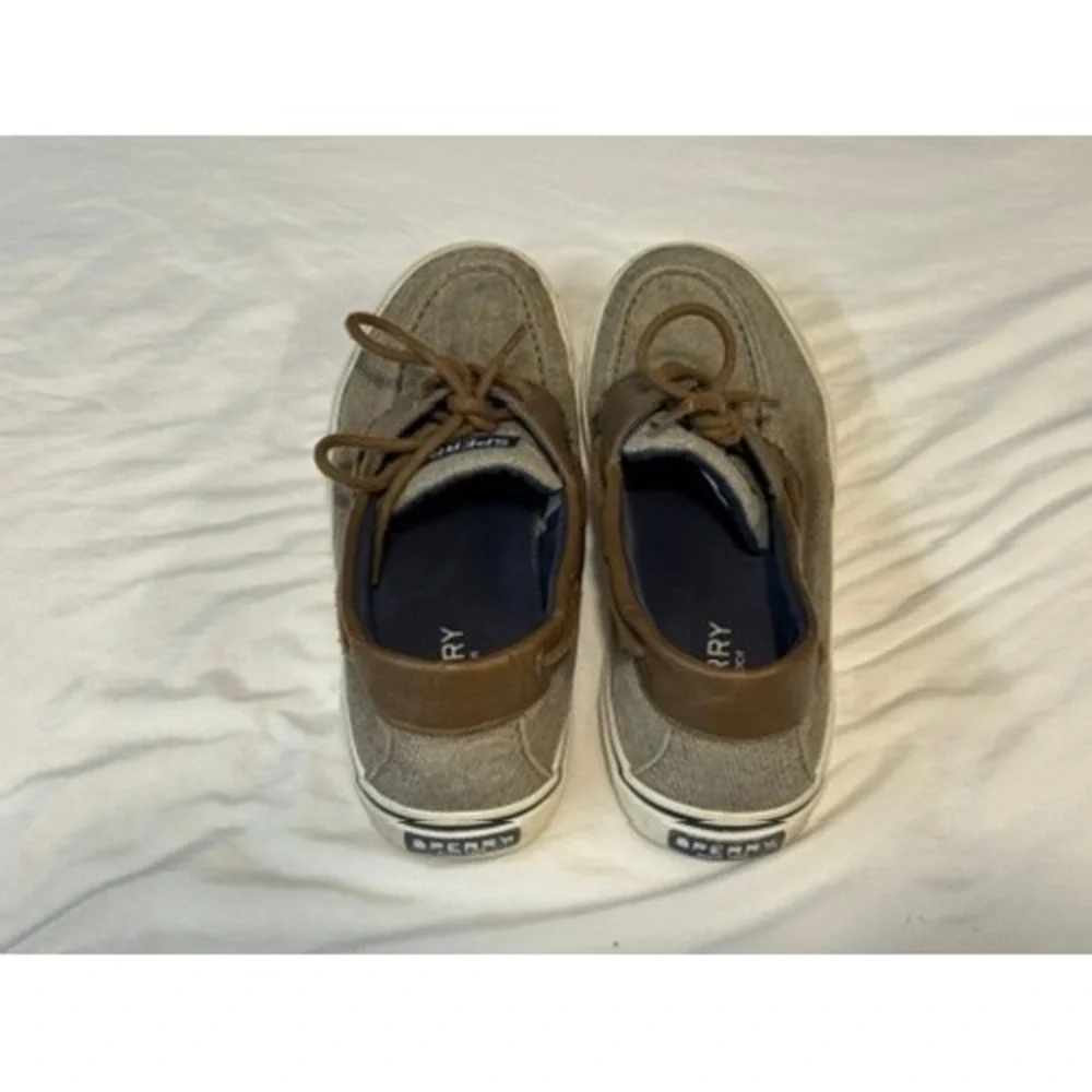 Sperry Top-Sider Mens Canvas Boat Shoes Tan Brown STS21489 Size 12